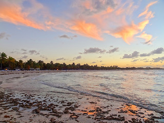 Image showing cuban beach at evening time