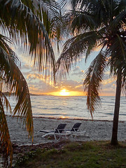 Image showing cuban beach at evening time