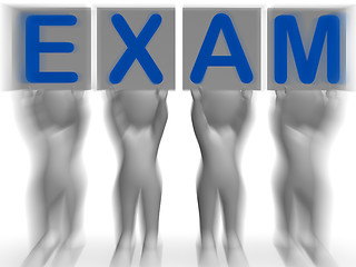 Image showing Exam Placards Means Extreme Questionnaire Or Examination