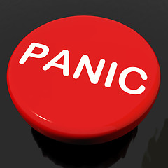 Image showing Panic Button Shows Anxiety Panicking Distress