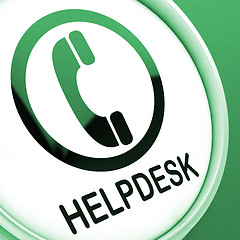 Image showing Helpdesk Button Shows Call For Advice