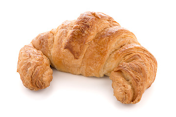 Image showing Fresh croissant on white