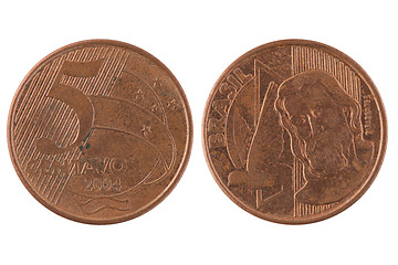 Image showing Five Brazilian centavos coin