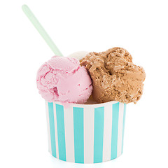 Image showing Ice cream scoop in paper cup