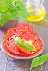 Image showing tomato with basil