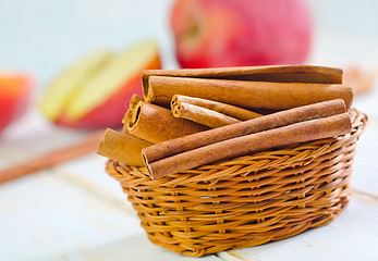 Image showing apples and cinnamon