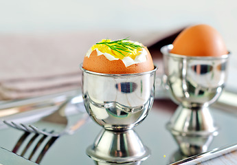 Image showing boiled eggs