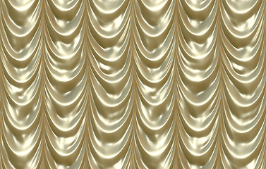 Image showing gold curtains