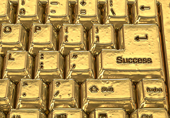 Image showing golden keyboard