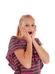 Image showing Surprised young blond girl.