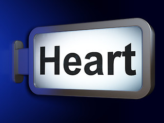 Image showing Health concept: Heart on billboard background