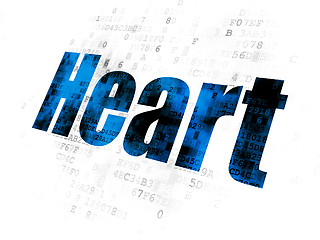 Image showing Healthcare concept: Heart on Digital background