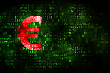 Image showing Money concept: Euro on digital background