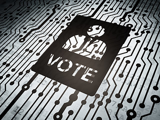 Image showing Political concept: circuit board with Ballot