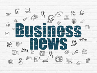 Image showing News concept: Business News on wall background