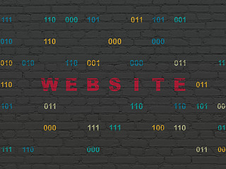 Image showing Web development concept: Website on wall background