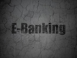 Image showing Currency concept: E-Banking on grunge wall background