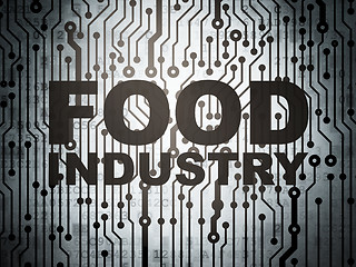 Image showing Manufacuring concept: circuit board with Food Industry