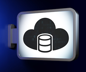 Image showing Cloud computing concept: Database With Cloud on billboard background