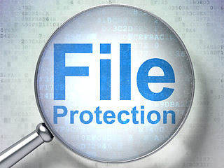 Image showing Protection concept: File Protection with optical glass