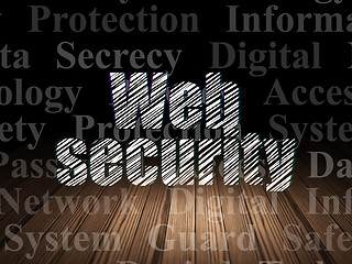 Image showing Protection concept: Web Security in grunge dark room