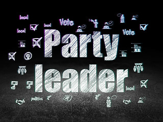 Image showing Politics concept: Party Leader in grunge dark room