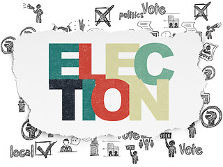 Image showing Political concept: Election on Torn Paper background