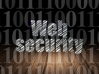 Image showing Web development concept: Web Security in grunge dark room