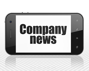 Image showing News concept: Smartphone with Company News on display