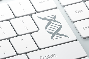 Image showing Science concept: DNA on computer keyboard background