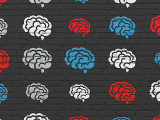 Image showing Health concept: Brain icons on wall background