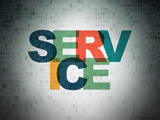 Image showing Finance concept: Service on Digital Paper background