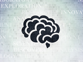 Image showing Science concept: Brain on Digital Paper background