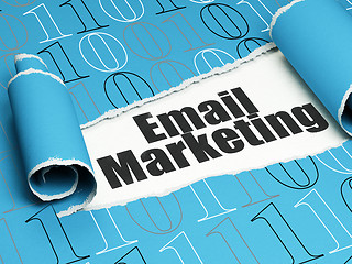 Image showing Business concept: black text Email Marketing under the piece of  torn paper