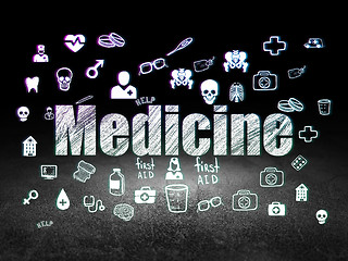 Image showing Healthcare concept: Medicine in grunge dark room