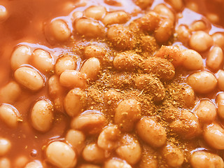 Image showing Retro looking Baked beans