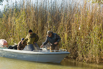 Image showing Fishermen on fishing