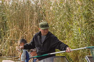 Image showing Fishermen on fishing