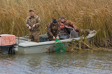 Image showing Fishermen on fishing