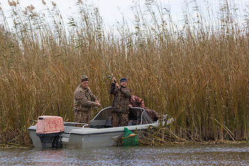 Image showing Fishermen on fishing