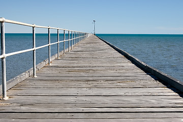 Image showing long jetty at port germein