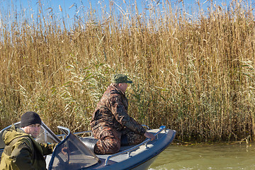 Image showing Fishermen in a boat