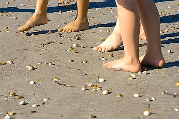 Image showing feet on the beach