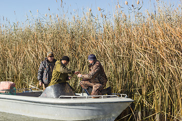 Image showing Fishermen on fishing