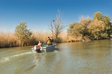 Image showing Fishermen in a boat