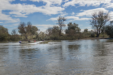 Image showing Fishermen in a boat