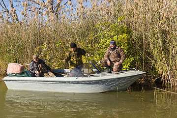 Image showing Fishermen on fishing