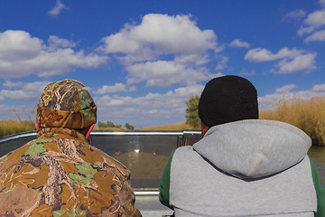 Image showing Fishermen in a boat