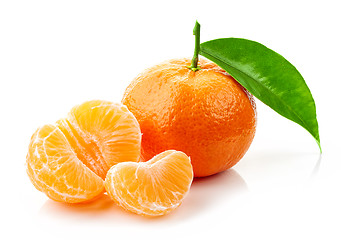 Image showing fresh ripe tangerines