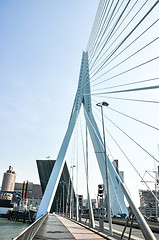 Image showing Erasmus bridge in Rotterdam Netherlands Holland